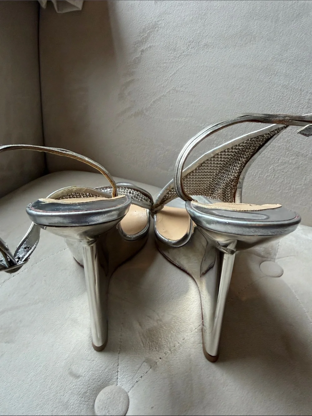 Christian Louboutin elegant silver